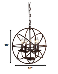 Theo 5-light Rust 17-inch Chandelier