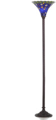 Tiffany-style Blue Star Torchiere