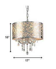 Abstract 4-light Crystal Chandelier