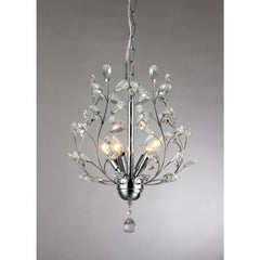 Marie 4-light Chrome 13-inch Crystal Chandelier