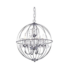 Avee 4-light Crystal 16.5-inch Chrome Spherical Chandelier