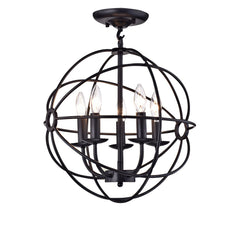 Shindanlang Black-finish Metal 16-inch Chandelier
