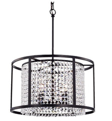 Antique Bronze 16-inch Round Pendant Chandelier