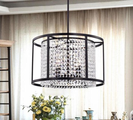 Antique Bronze 16-inch Round Pendant Chandelier