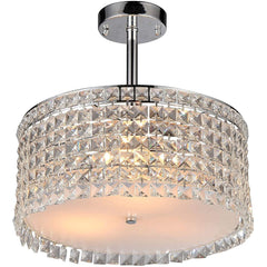 Garcia Chrome and Crystal Round 4-light Chandelier