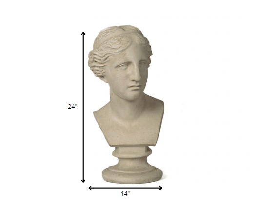 Decorative Female Roman Head/Polyresin(13.78*11.81*24.41