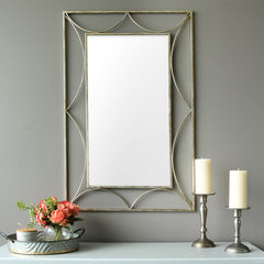 24" x 0.05" x 36" Silver Simple And Elegant Wall Mirror