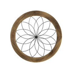 Black Metal and Wood Framed Wall Art