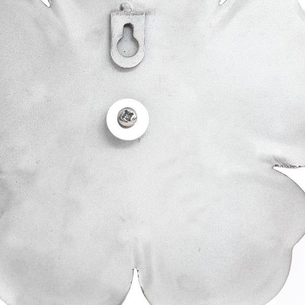 Set of Three Alluring White Metal Flowers Wall Art