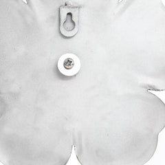 Set of Three Alluring White Metal Flowers Wall Art