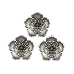 Alluring Silver Metal Wall Flowers