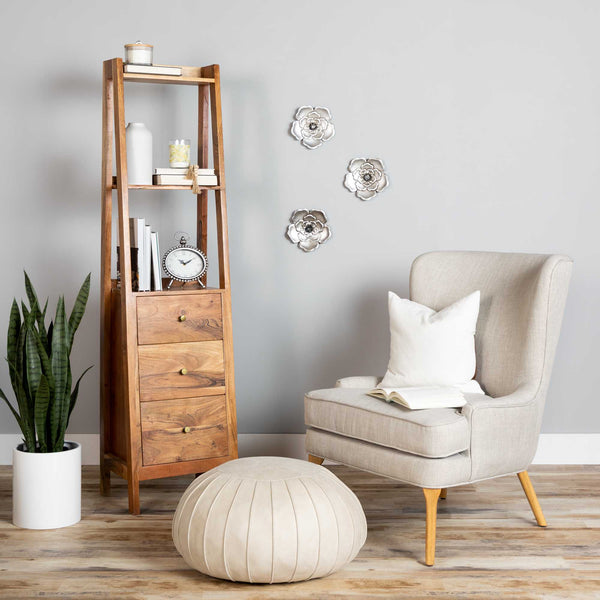 Alluring Silver Metal Wall Flowers