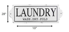 Wash Dry Fold Metal Laundry Wall Decor