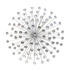 Silver Acrylic Burst Metal Wall Decor