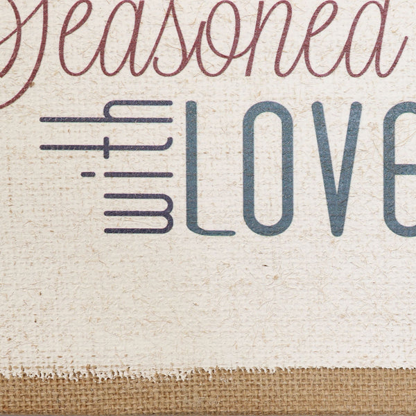Seasoned With Love Burlap Wall Decor