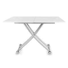 39.5" X 29.5" X 29.5" Walnut Transforming Coffee and Dining Table