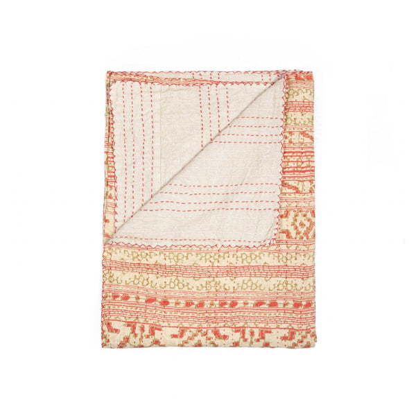 50" x 70" Multicolored, Flawless, Kantha - Throw