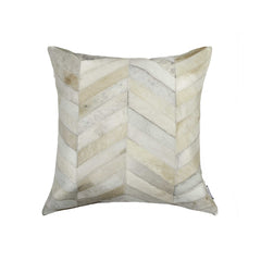 18" x 18" x 5" Enchanting Natural Torino Kobe Cowhide  Pillow