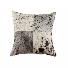 18" x 18" x 5" Brilliant White Torino Kobe Cowhide  Pillow