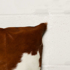 12" x 20" x 5" Brown And White Cowhide  Pillow 2 Pack