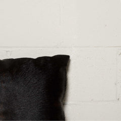 18" x 18" x 5" Black Torino Cowhide  Pillow 2 Pack