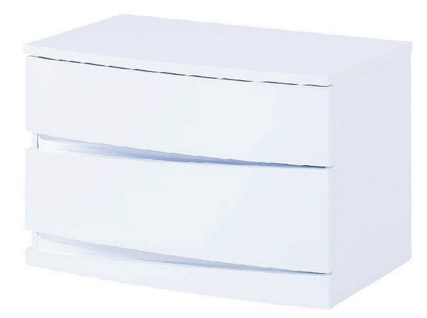 16.5" Exquisite White High Gloss Nightstand