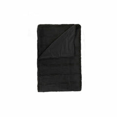 50" x 70" x 2" Black Faux Fur - Throw