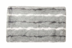 50" x 70" Grey and White Faux Fur Throw