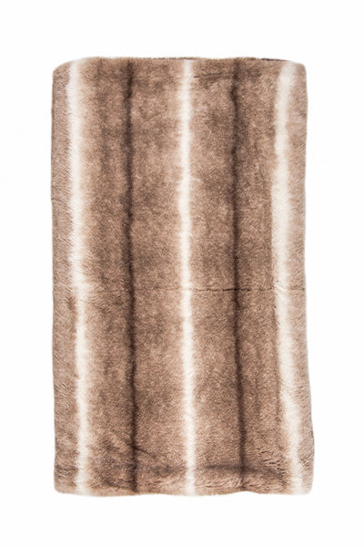 50" x 70" Taupe Faux Fur Throw