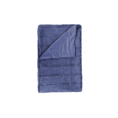 50" x 70" x 2" Indigo Faux Fur Throw