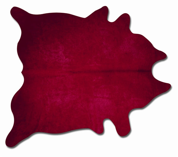 72" x 84" Burgundy Cowhide  Rug