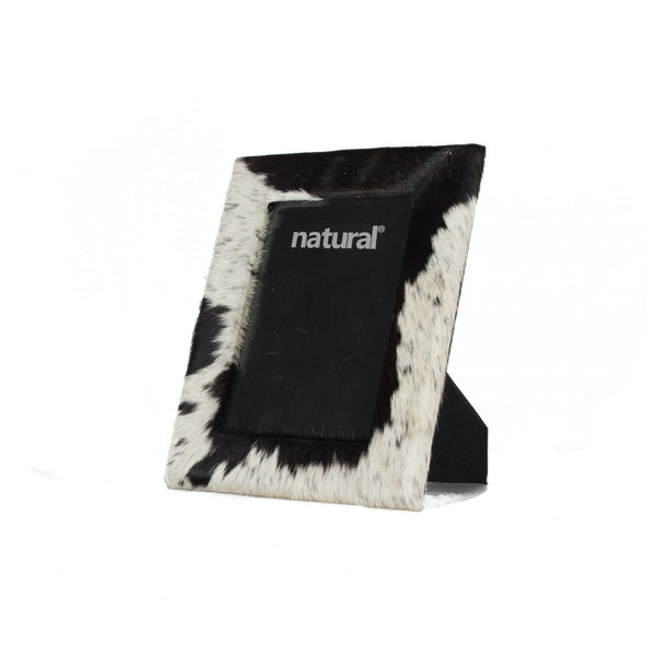 5" x 7" Black and White Cowhide Picture Frame
