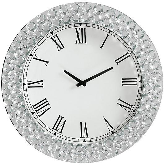 Bling Round Faux Crystal Wall Clock