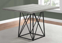 36" x 48" 31" GreywithBlack  Reclaimed Wood  Particle Board and Metal  Dining Table