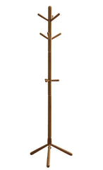 16.25" x 16.25" x 69" Oak Solid Wood  Coat Rack