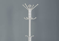 19" x 19" x 70" White  Metal  Coat Rack