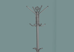 19" x 19" x 70" Silver  Metal  Coat Rack