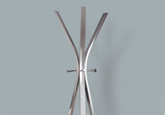 12" x 18" x 72" Silver  Metal  Coat Rack