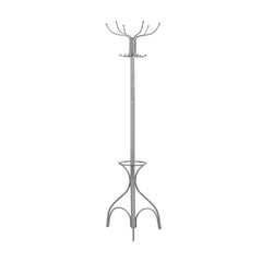 18" x 18" x 70" Silver  Metal  Coat Rack