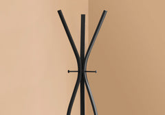 12" x 18" x 72" Black  Metal  Coat Rack