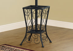 16" x 16" x 71" Black  Metal  Umbrella Holder Coat Rack