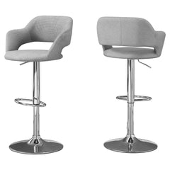 21" x 22.5" x 36" Grey  Foam  Metal  Polyester  Barstool