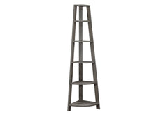 15.5" x 22.5" x 71.25" Dark Taupe Particle Board  Bookshelf