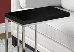 18.25" x 10.25" x 25.25" Black Particle Board Metal  Accent Table