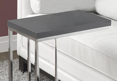 18.25" x 10.25" x 25.25" Grey Particle Board Metal  Accent Table