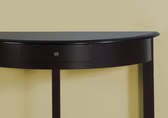 12" x 30.75" x 32" Cherry Solid Wood Finish Accent Table