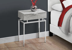 12.75" x 18.25" x 23.25" Grey Finish Metal Accent Table