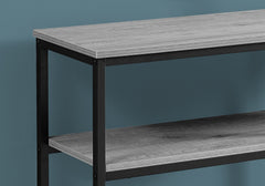 12" x 42" x 32" Black Metal Accent Table