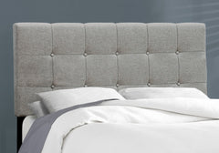 Full Size Grey Linen Bed