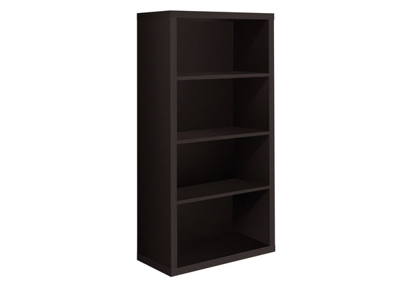 11.75" x 23.75" x 47.5" Cappuccino Particle Board Adjustable Shelves  Bookshelf